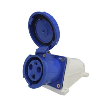 TOMA SOBREPONER 63A 230VAC 2P+T AZUL