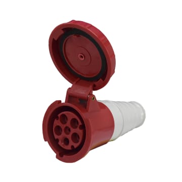 TOMA AEREA 63A 220-380/240-415VAC ROJO