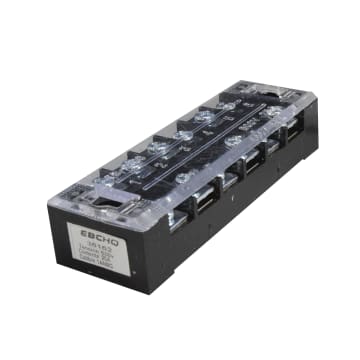 REGLETA TB C/TAPA 6P 25A/600V X 20 UNID