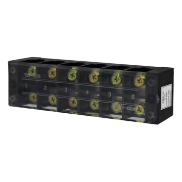 REGLETA TB C/TAPA 6P 100A/600V X 10 UNID