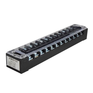 REGLETA TB C/TAPA 12P 15A/600V X 20 UNID