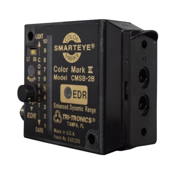 SENSOR DE MARCAS MARK II FUENTE DE LUZ AZUL, FIBRA OPTICA. CONECTOR M12 CON BRACKET SEB-1