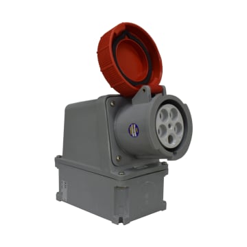 TOMA S/PON 5X125 A 400V IP67 90º ROJO