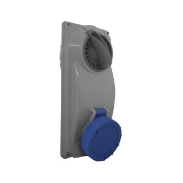 BASE CON INTERR 3X16A 230V 6H IP67 AZUL