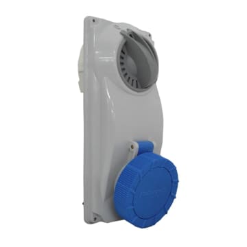 BASE CON INTERR 4X16A 230V 9H IP67 AZUL