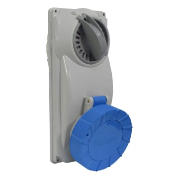 BASE CON INTERR 4X32A 230V 9H IP67 AZUL