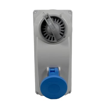 BASE CON INTERR 3X16A 230V 6H IP44 AZUL