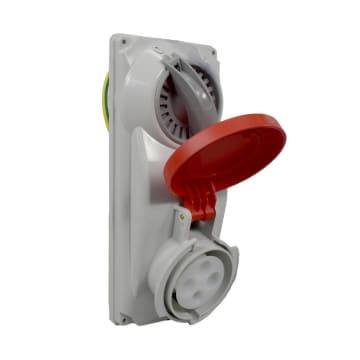 BASE CON INTERR 4X32A 400V 6H IP44 ROJA
