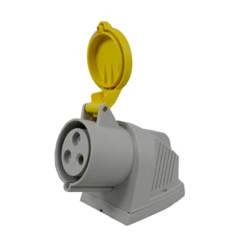 TOMA S/PON 3X32 A 110V IP44 90º AMARILLO
