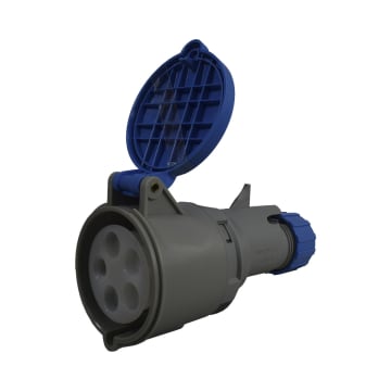 TOMA AEREA 5X32A 230V 9H IP44 AZUL