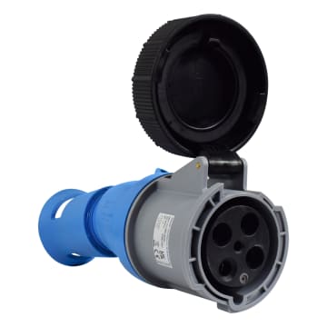 TOMA AE 4X63A 500V 7H IP66/67/68/69 NEGRA XCEE