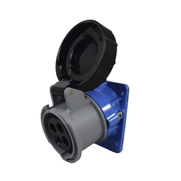 TOMA INCRUSTAR INCLI 4X16A 500V 7H IP66/67/68/69 NEGRA XCEE