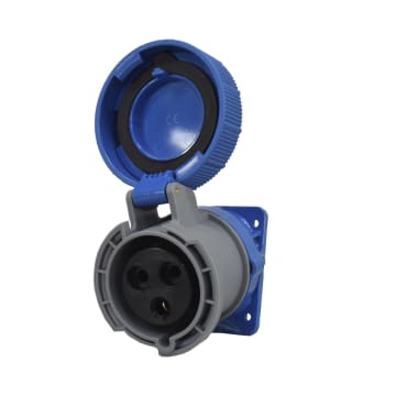 TOMA INCRUSTAR INCLI 3X32A 220V 6H IP66/67/68/69 AZUL XCEE