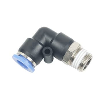 RACOR INST M A 90º PU MANG 6mm ROSCA 3/8 NPT X 10 UNID