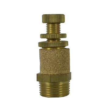 SILENCIADOR MACHO 3/8 NPT C/CONTROL FLUJO BRONCE