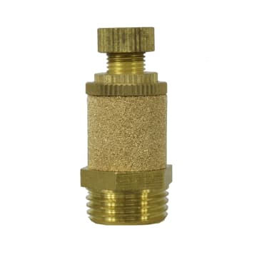 SILENCIADOR MACHO 1/2 NPT C/CONTROL FLUJO BRONCE