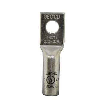TERMNAL TUB B LAR 2/0AWG DIA 3/8 NEGRO UL
