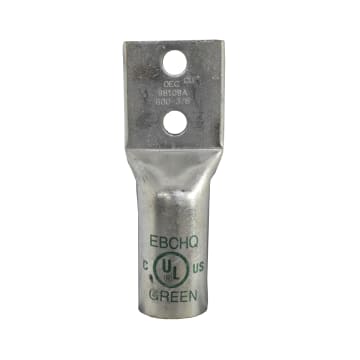 TERMNAL TUB B LAR 2H 600MCM DIA 3/8 VERD