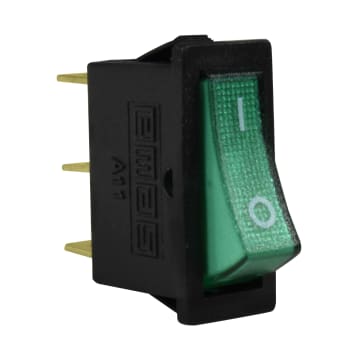 INT BALANCIN RECT VERDE 16(4)A 250V X 10 UNID