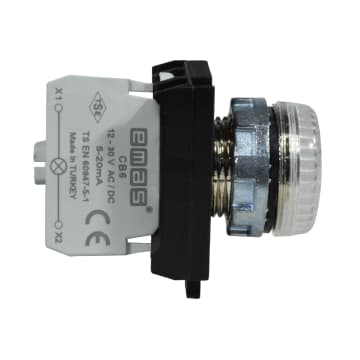 PILOTO MET BLANCO 12-30VAC/DC