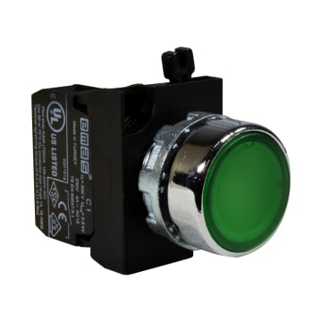 PULSADOR MET VERDE 1NA 250V