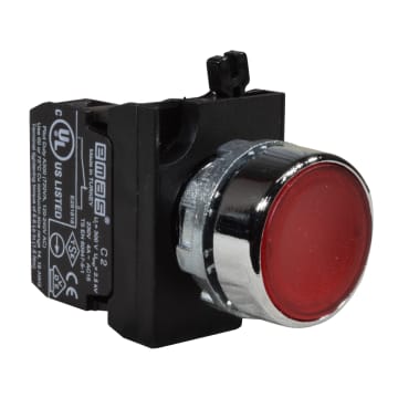 PULSADOR MET RASANTE COLOR ROJO 1NC