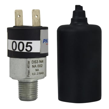 005 INT DE PRESION 1NA 5A, 2 BAR, 1/4" NPT CONEXIÓN FAST-ON