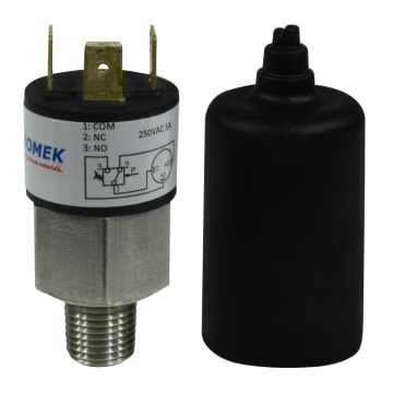 015 INT DE PRESION 1NA+1NC 5A, 35 BAR, 1/4" NPT CONEXIÓN FAST-ON