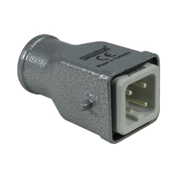 CONECTOR MULTIPIN MACHO 4P 10A ENTRADA SUPERIOR PG11