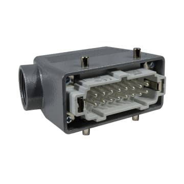 CONECTOR MULTIPIN MACHO 16P 16A ENTRADA LATERAL PG21
