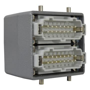CONECTOR MULTIPIN MACHO 32P 16A ENTRADA SUPERIOR PG21