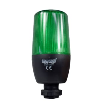 BALIZA FIJA / INTERMITENTE VERDE 55MM 220VAC SIN BUZZER CONEX 22MM