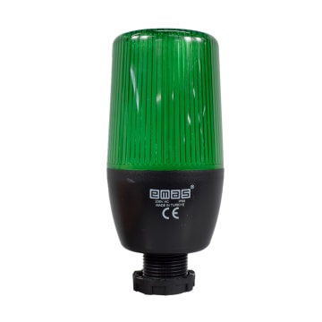 BALIZA FIJA / INTERMITENTE VERDE 55MM 220VAC CON BUZZER CONEX 22MM