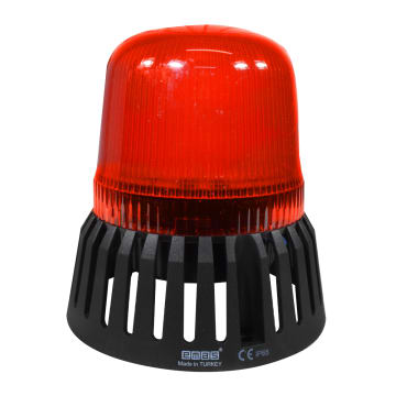 BALIZA MULTIFUNCION LED COLOR ROJO 110-220VAC CON BUZZER