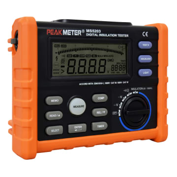 MEGOHMETRO, MEDIDOR DE AISLAMIENTO, HASTA 10GOHM 1000V.