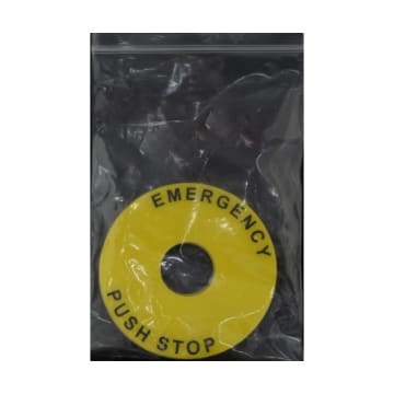 76 ROTULO IDENTIF P/PULS EMERGENCIA 22mm GRANDE