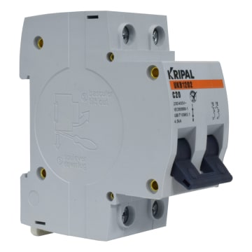 BREAKER 2x20A 230/400V 4.5KA CURVA C