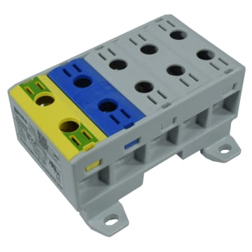 CONECTOR SERIE OTL MULTIPOLAR  COBRE / ALUMINIO, AISLADO, 5 CONEXIONES (L1, L2, L3, N, PE) AL/CU 2.5MM A 35MM2 COLOR GRIS, UN  1000V AC/DC, IN 135A(CU)/120A(AL)