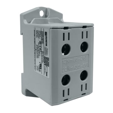 CONECTOR SERIE OTL MULTIPOLAR  COBRE / ALUMINIO, AISLADO, 5 CONEXIONES (L1, L2, L3, N, PE) AL/CU 2.5MM A 35MM2 COLOR GRIS, UN  1000V AC/DC, IN 135A(CU)/120A(AL)
