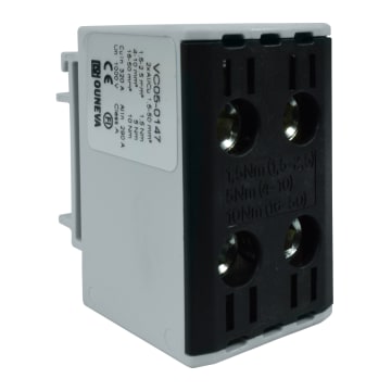 CONECTOR SERIE OTL COBRE / ALUMINIO, AISLADO, 2 CONEXIONES AL/CU 1,5 A 50MM2 COLOR NEGRO, UN  1000V AC/DC, IN 320A(CU)/290A(AL) APROBACION UL