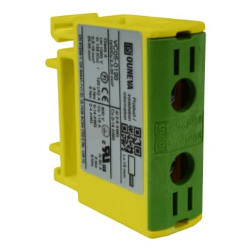 CONECTOR SERIE OTL COBRE / ALUMINIO, AISLADO, 1 CONEXIÓN AL/CU 2,5 A 50MM2 COLOR VERDE/AMARILLO, UN  1000V AC/DC, IN 135A(CU)/120A(AL) APROBACION UL