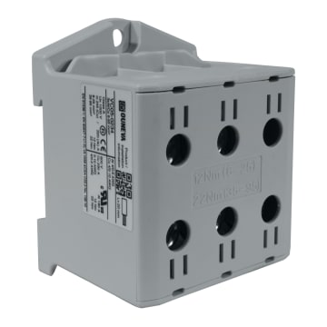 CONECTOR SERIE OTL  COBRE / ALUMINIO, AISLADO, 3 CONEXIONES  AL/CU 6 A 95MM2 COLOR GRIS, UN  1000V AC/DC, IN 245A(CU)/220A(AL), APROBACION UL.