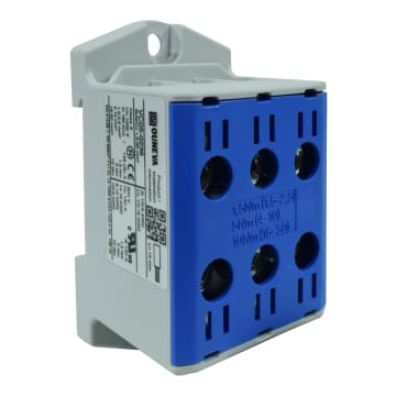 CONECTOR SERIE OTL  COBRE / ALUMINIO, AISLADO, 3 CONEXIONES  AL/CU 1.5MM A 50MM2 COLOR AZUL, UN  1000V AC/DC, IN 160A(CU)/145A(AL), APROBACION UL.
