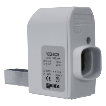 CONECTOR PARA DISPOSITIVO IZQUIERDO CON PUERTO DE MEDIDA 1XAL/CU 16-95MM2 IN 230A(CU)/180A(AL), UN 690V ESTANDAR