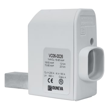 CONECTOR PARA DISPOSITIVO DERECHO CON PUERTO DE MEDIDA 1XAL/CU 16-95MM2 IN 230A(CU)/180A(AL), UN 690V ESTANDAR