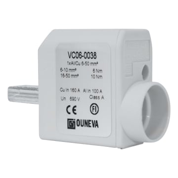 CONECTOR PARA DISPOSITIVO DERECHO 1XAL/CU 6-50MM2 IN 160A(CU)/100A(AL), UN 690V