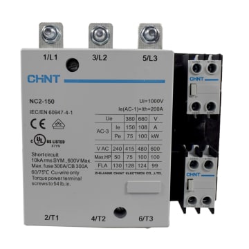 CONTACTOR 150A AC3 220VAC UL 1NA+1NC