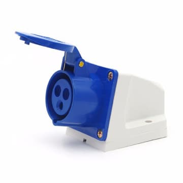 TOMA SOBREPONER 32A 230VAC 2P+T AZUL
