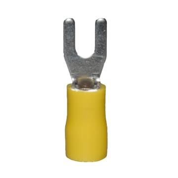 TERMINAL U AMARILLA 3.7mm 10-12AWG X 1 PQTE DE 100 UNID