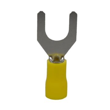 TERMINAL U AMARILLA 8.4mm 10-12AWG X 1 PQTE DE 100 UNID